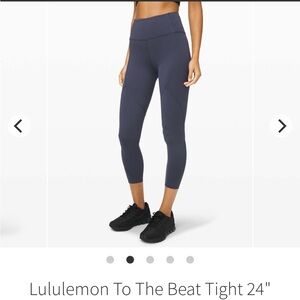 Lululemon To The Beat Tight 24" *Everlux Stone Blue